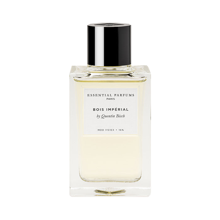 Bois Impérial — Essential Parfums — flacon 100 ml sur fond blanc