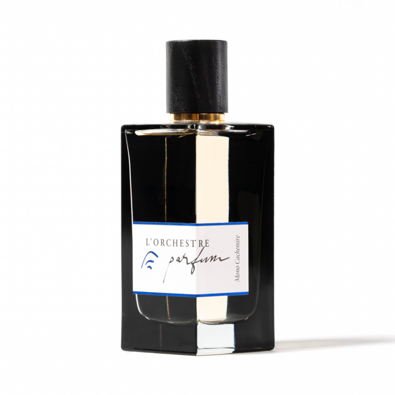 Mono Cachemire Édition Limitée — L’Orchestre Parfum — flacon 100 ml sur fond blanc