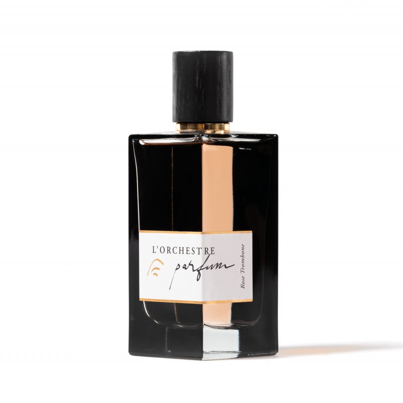 Rose Trombone — L’Orchestre Parfum — flacon 100 ml sur fond blanc