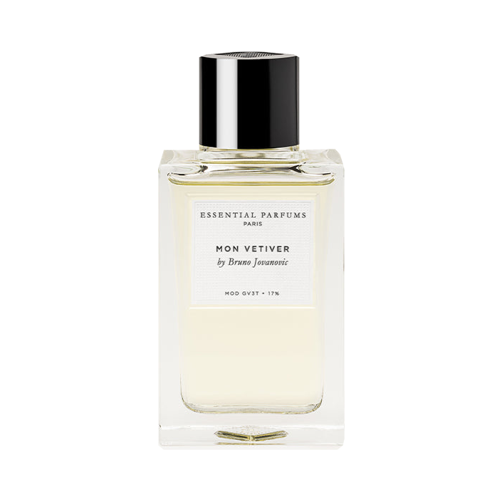 Mon Vetiver — Essential Parfums — flacon 100 ml sur fond blanc