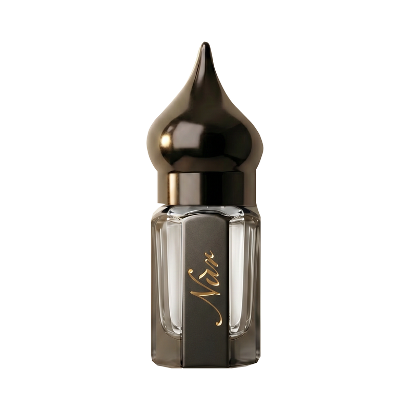 Amande Cachemire — Nùr — flacon 3 ml sur fond blanc