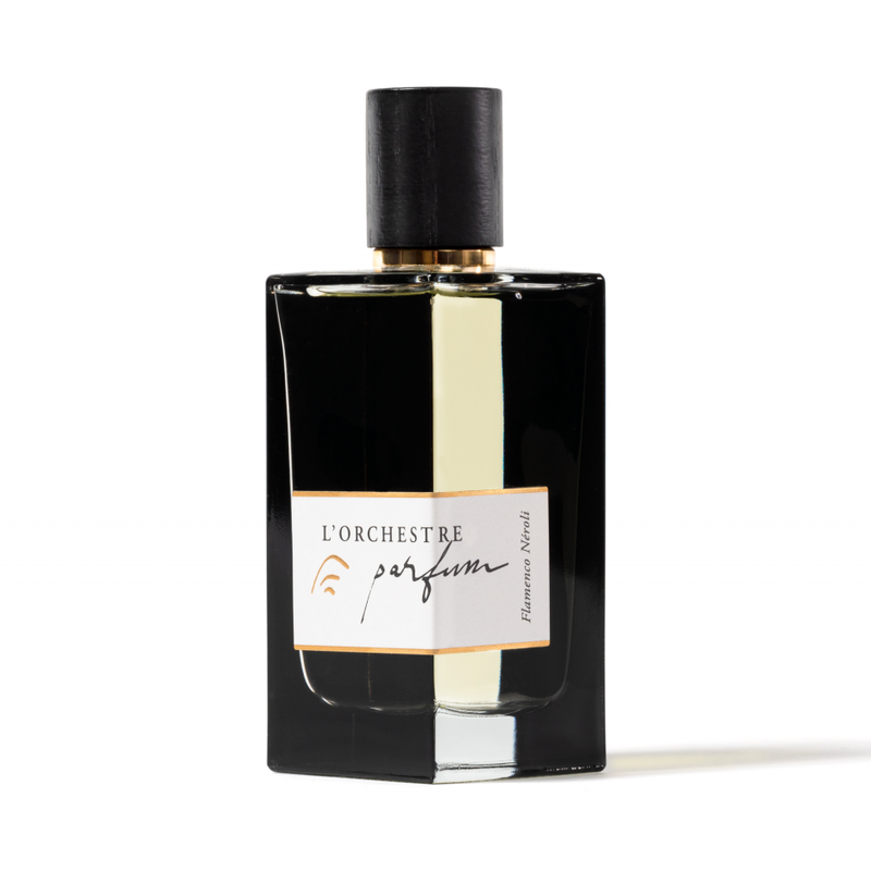 Flamenco Neroli — L’Orchestre Parfum — flacon 100 ml sur fond blanc