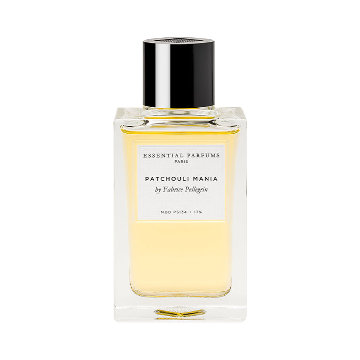 Patchouli Mania — Essential Parfums — flacon 100 ml sur fond blanc