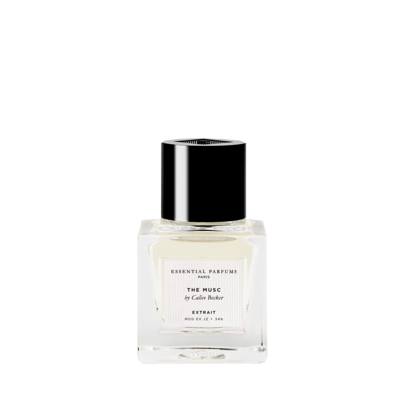 The Musc Extrait — Essential Parfums — flacon 30 ml sur fond blanc