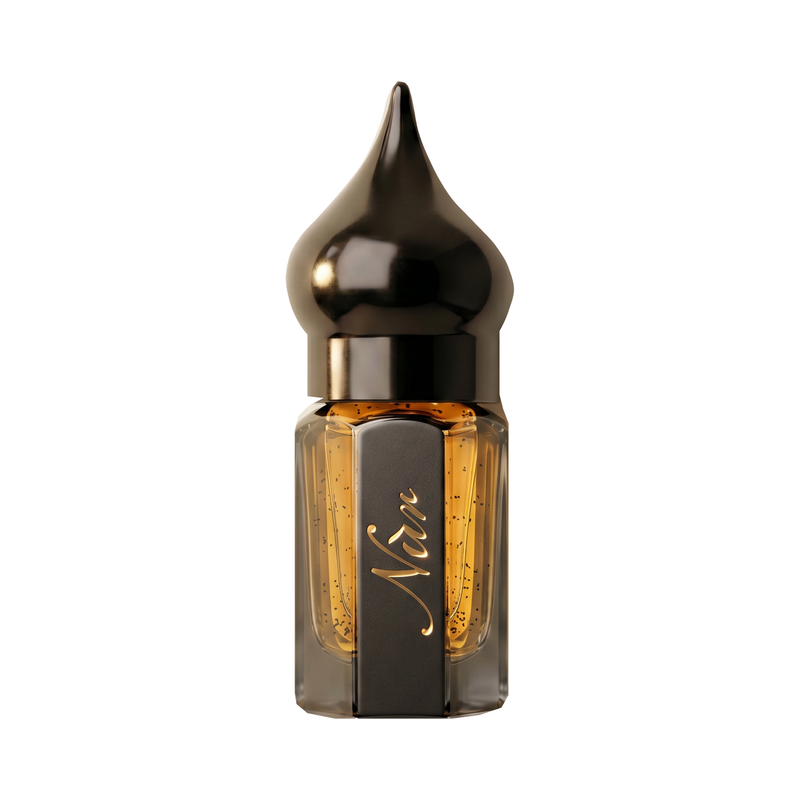 Vanille Rousse — Nùr — flacon 3 ml sur fond blanc